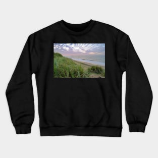 Cart Gap beach in Norfolk from the dunes Crewneck Sweatshirt